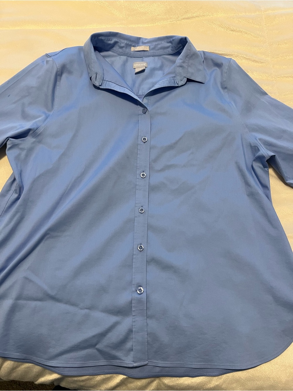 Chico's Light Blue Button-Front Women's Blouse